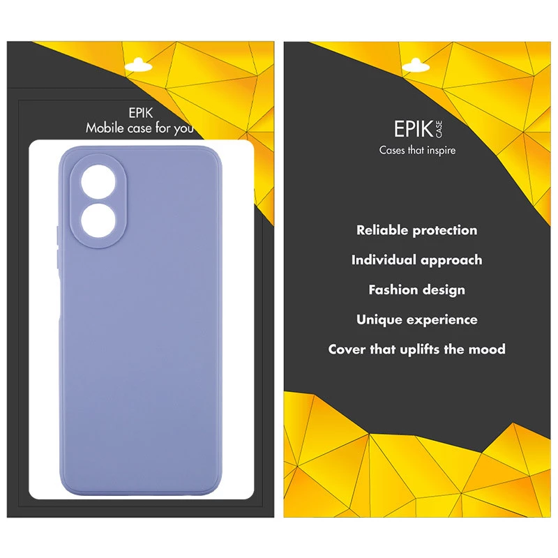 Цветной силиконовый чехол с защитой камеры для Oppo A78 4G – Голубой / Mist blue. Фото 11 из 11