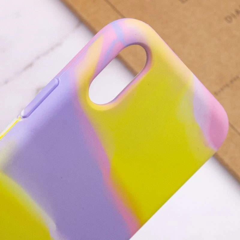 Чехол Акварель Silicone Case для Apple iPhone XR (6.1") – Сиренево-желтый. Фото 6 из 7
