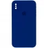 Чохол Silicone Case Square з захистом камери на Apple iPhone XS (5.8") – Синій / Deep navy. Фото 1 з 1