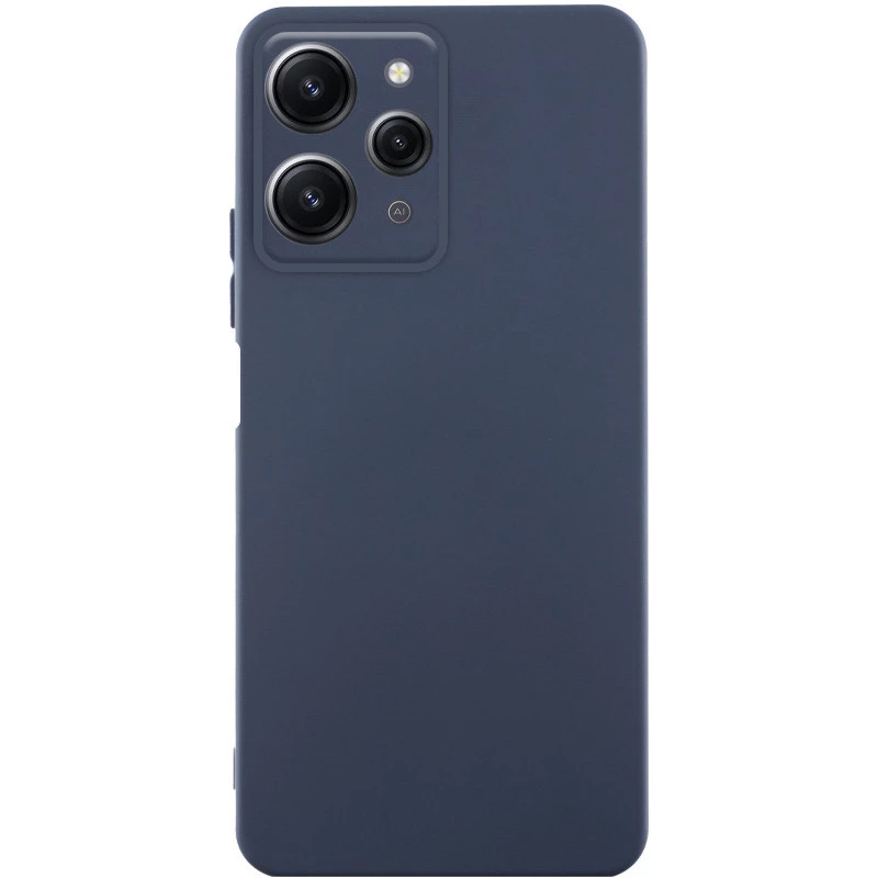 Кольоровий силіконовий чохол GETMAN із закритою камерою для Xiaomi Redmi 12 – Синій / Midnight Blue. Фото 1 з 3