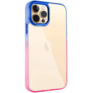 Силиконовый чехол фреш для Apple iPhone 12 Pro Max (6.7") — Розовый / Синий
