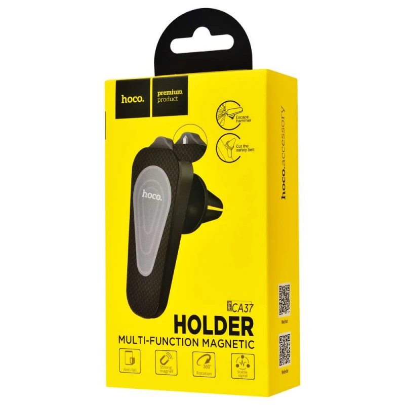 Автотримач Hoco CA37 магнітний (з функцією допомоги при евакуації) фото 5 з 5