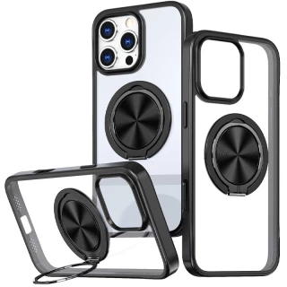 TPU+PC чохол з магнітом та кільцем для Apple iPhone 16 Pro фото 1 з 4