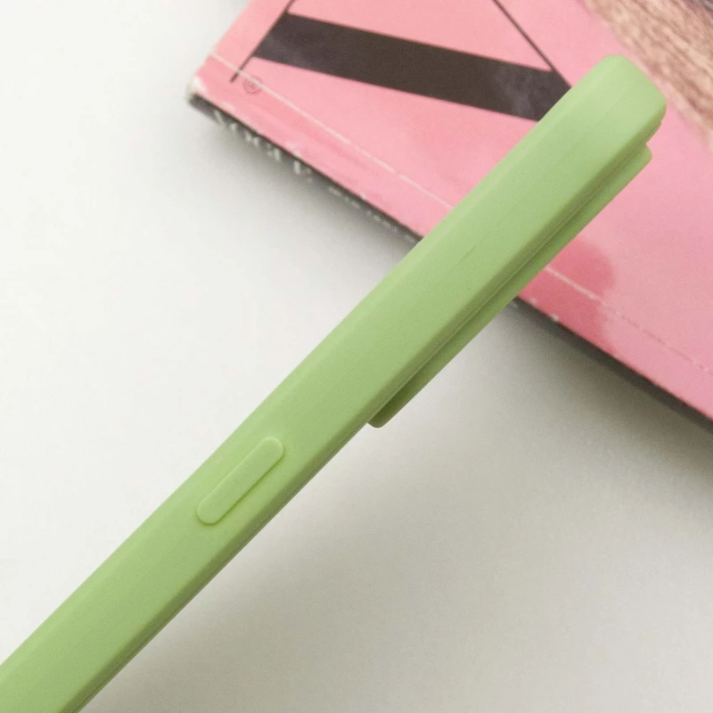 Цветной силиконовый чехол с защитой камеры для Oppo Reno 8T 4G – Фисташковый. Фото 7 из 9