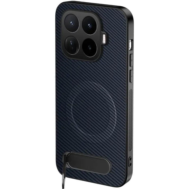 TPU+PC чохол Carbon Kickstand Magnetic Case для Xiaomi 17T – Sapphire blue. Фото 1 з 2