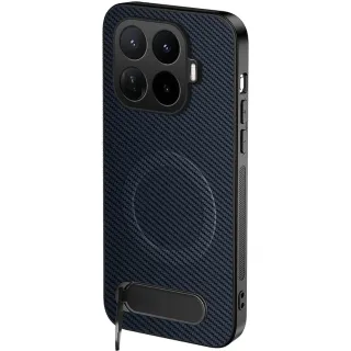 TPU+PC чохол Carbon Kickstand Magnetic Case для Xiaomi 17T — Sapphire blue