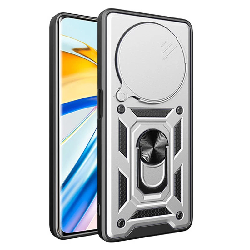 Протиударний чохол Serge Ring з захистом камери на Xiaomi Poco C75 – Срібний. Фото 2 з 2