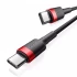 Дата кабель Baseus Cafule Type-C to Type-C PD2.0 100W (2m) (CATKLF-AL) – Red / Black. Фото 2 з 5