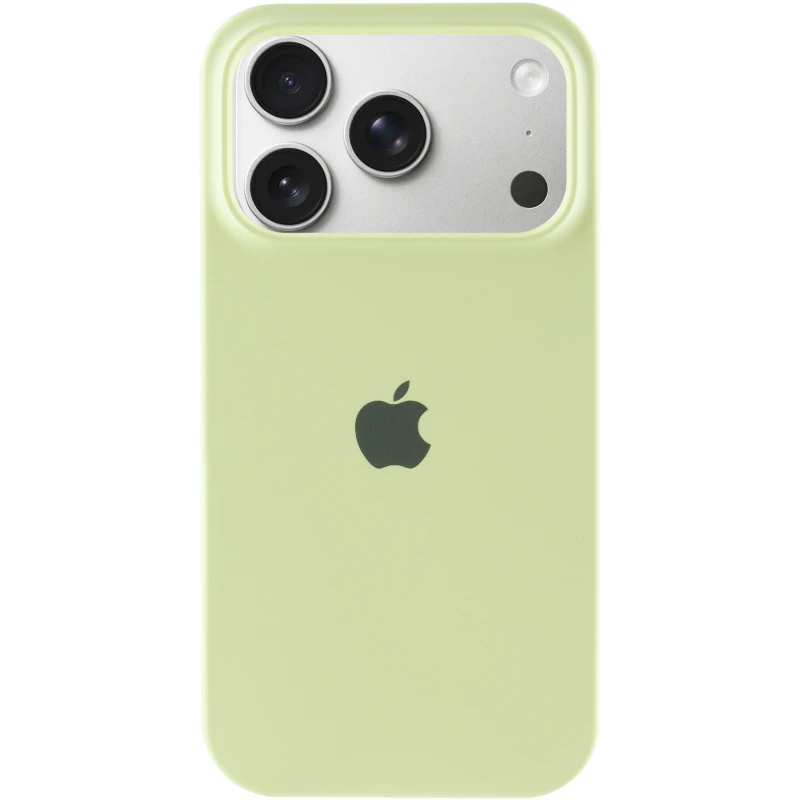 Чехол Silicone Case с закрытым низом для Apple iPhone 17 Pro (6.3") – Желтый / Mellow Yellow. Фото 3 из 6