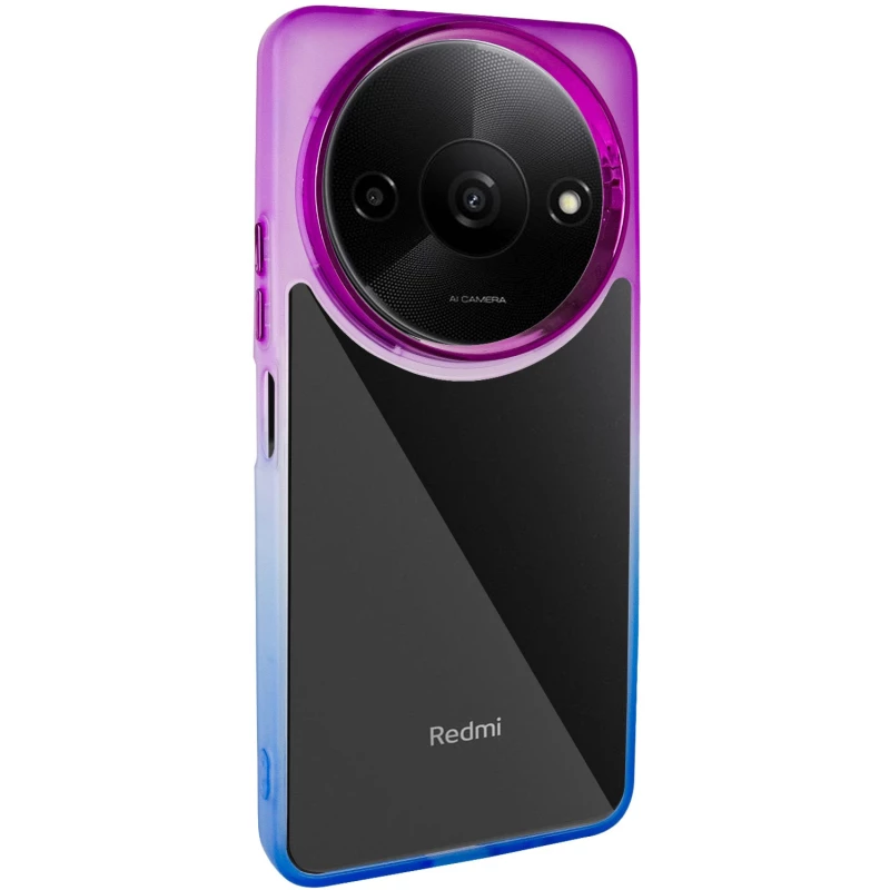 Силіконовий чохол фреш на Xiaomi Redmi A3 – Синій / Фіолетовий. Фото 2 з 9