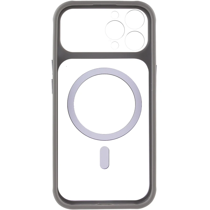 Чохол TPU GETMAN Moon Clear with MagSafe для Apple iPhone 12 Pro (6.1") – Grey. Фото 5 з 6