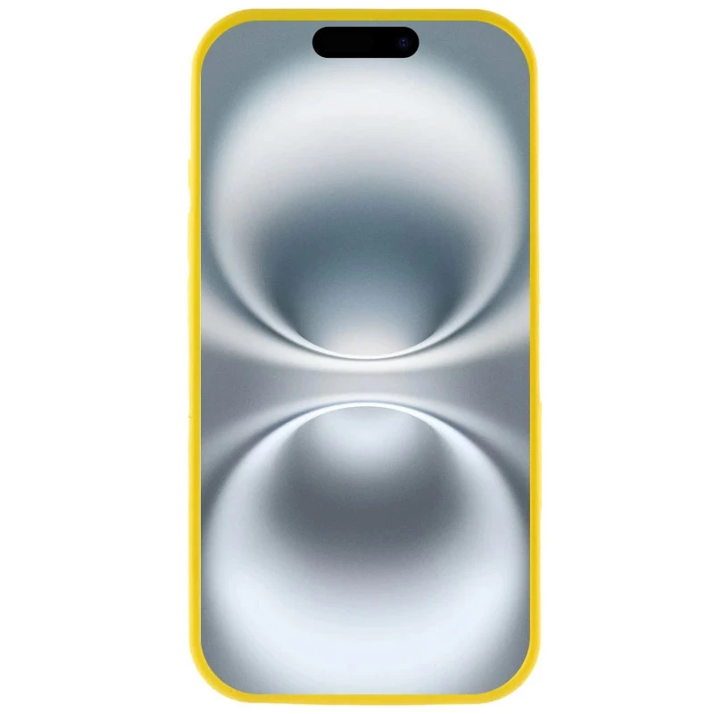 Чохол Silicone Case з закритим низом на Apple iPhone 16e (6.1") – Жовтий / Yellow. Фото 3 з 6
