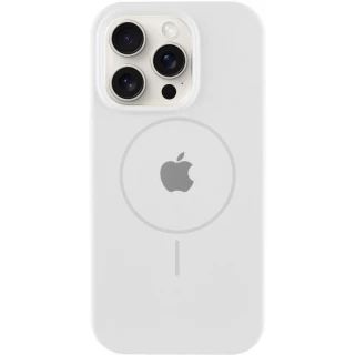 Чохол Silicone Armor Max with MagSafe для Apple iPhone 15 Pro (6.1") — Білий / White