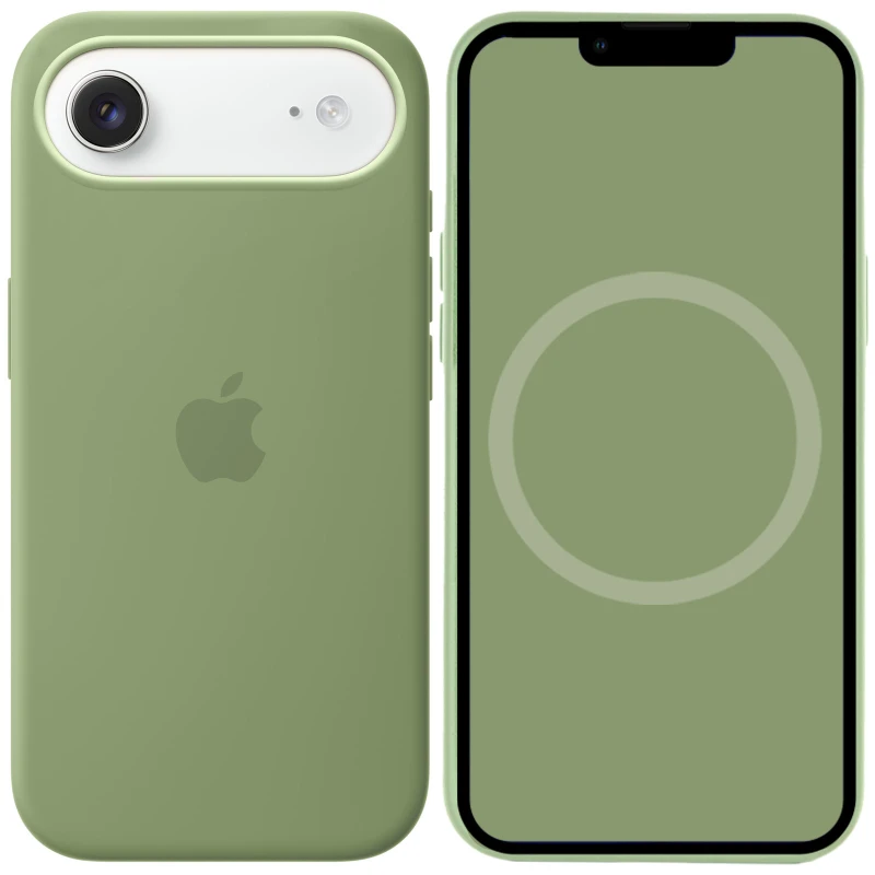 Чохол Silicone case (AAA) with Magsafe and Animation для Apple iPhone 17 Air (6.5") – Light Moss. Фото 1 з 1