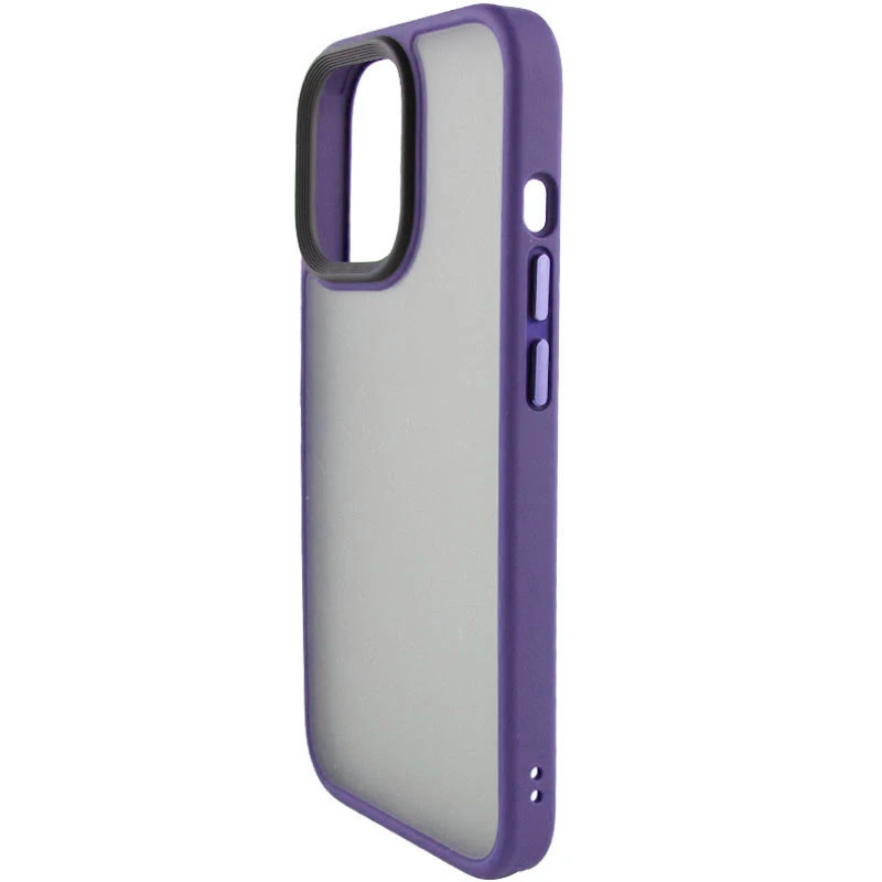 TPU+PC с металлическими кнопками для Apple iPhone 14 Pro (6.1") – Темно-фиолетовый / Dark Purple. Фото 2 из 3