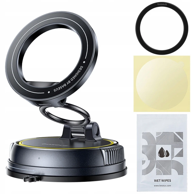 Автотримач Baseus VC2 Flex Vacuum Suction Magnetic (C00138) – Cosmic Black. Фото 2 з 4