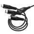 Дата кабель Hoco X123 Victory 3in1 Type-C to Lightning/Type-C/MicroUSB 3A (1m) – Black. Фото 5 з 6