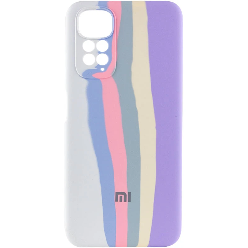 

Чохол Silicone Case Райдуга з закритим низом на Xiaomi Redmi Note 11 Pro (Global) / Note 11 Pro 5G (Білий / Бузковий)