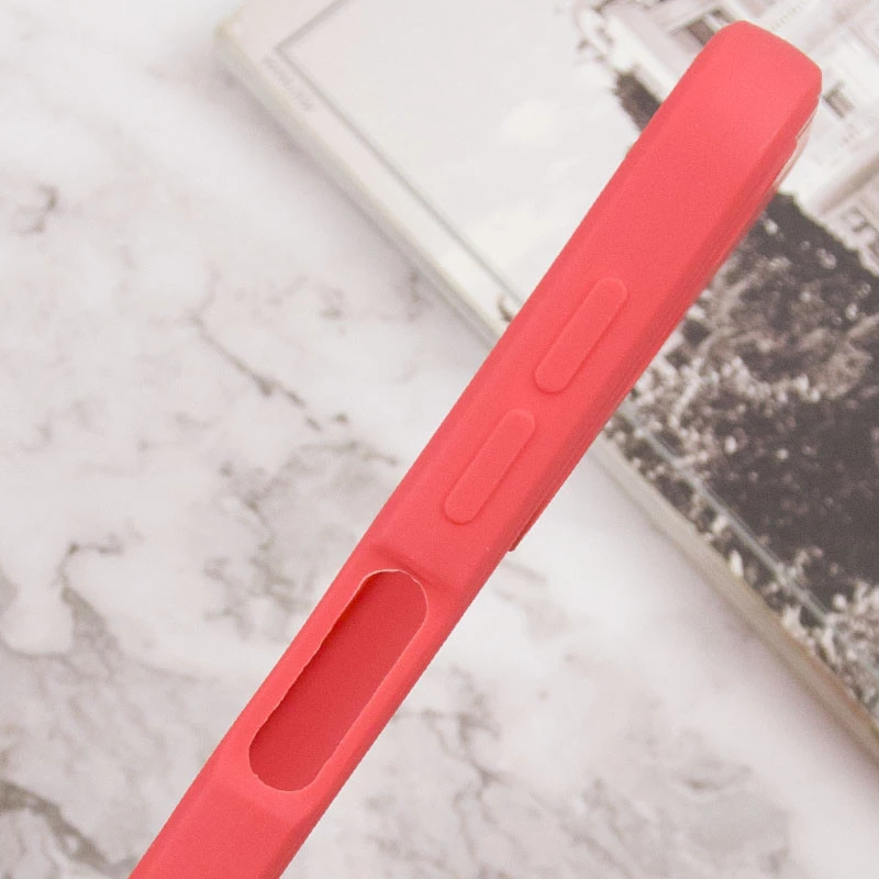 Кольоровий силіконовий чохол із захистом камери на Samsung Galaxy A24 4G – Червоний / Camellia. Фото 7 з 8