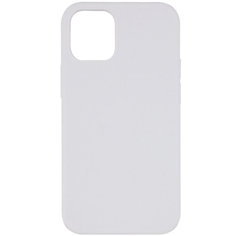Чехол с закрытым низом Silicone Case для Apple iPhone 12 (6.1") – Белый / White. Фото 1 из 3