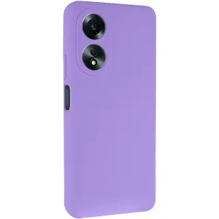 Чехол Silicone Case Lakshmi Premium з закритою камерою на Oppo A58 4G — Сиреневый / Dasheen