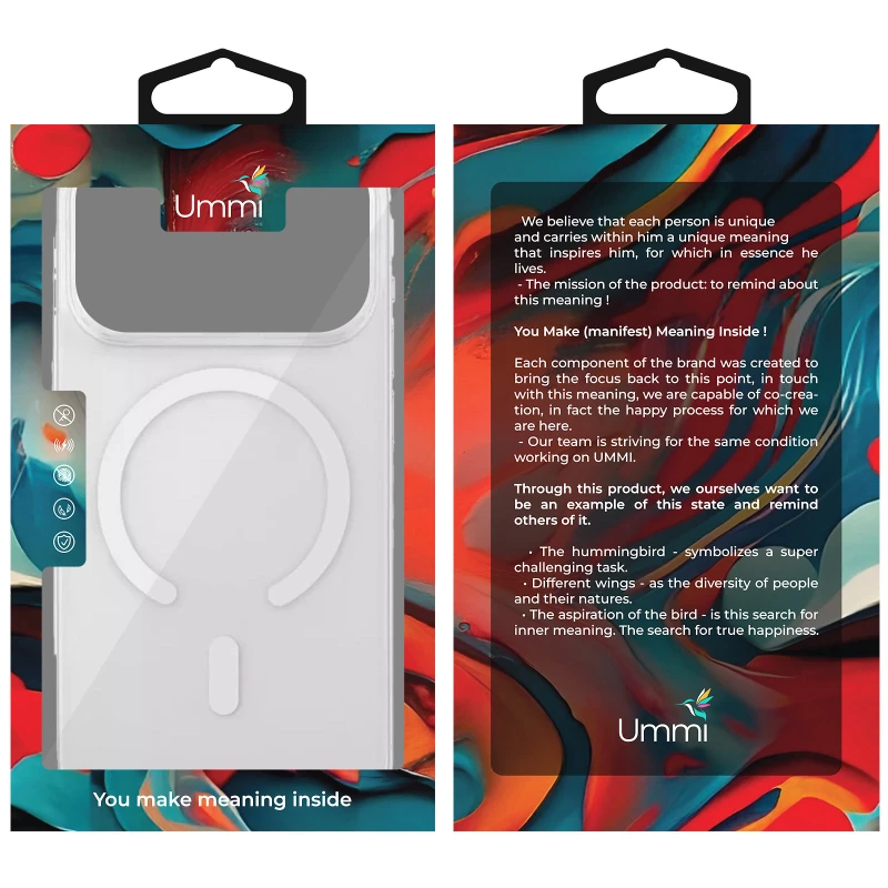 Чехол Ummi transparent with MagSafe для Apple iPhone 17 Pro Max (6.9") – Clear. Фото 2 из 2