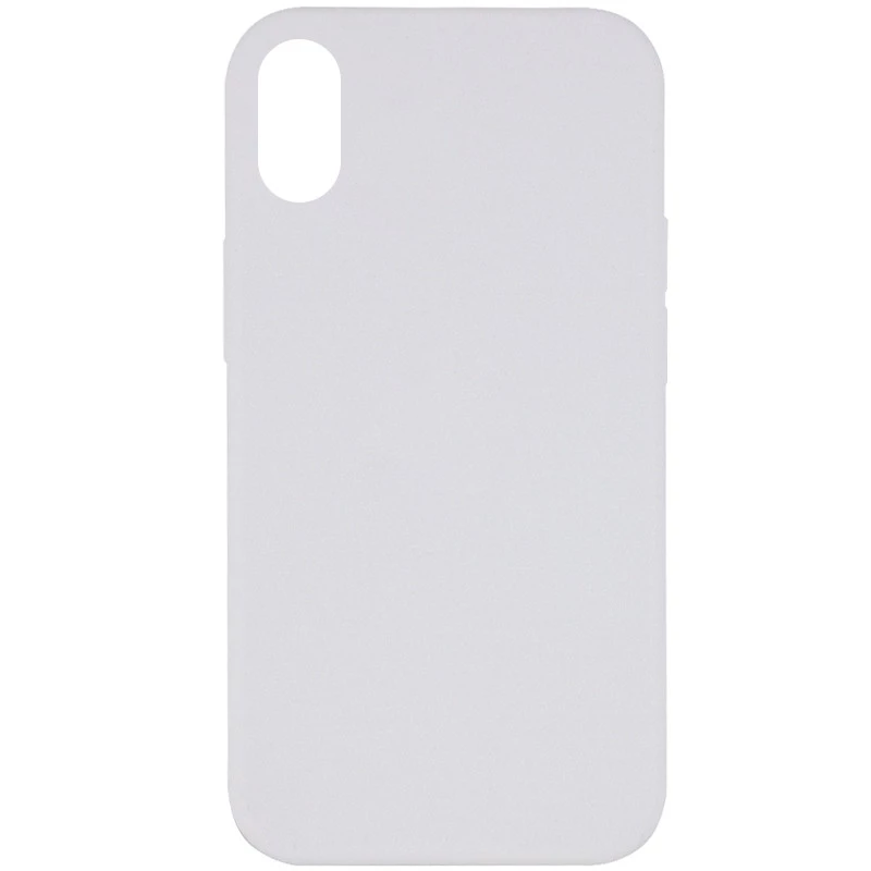 Чехол с закрытым низом Silicone Case для Apple iPhone X (5.8") – Белый / White. Фото 1 из 3