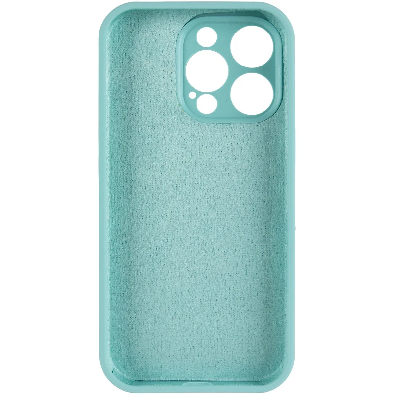 Чехол Silicone Case с защитой камеры для Apple iPhone 16 Pro Max – Бирюзовый / Marine Green. Фото 4 из 6