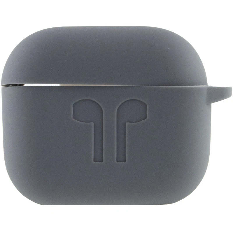 Силіконовий футляр для навушників AirPods 3 – Сірий / Dark Gray. Фото 3 з 5