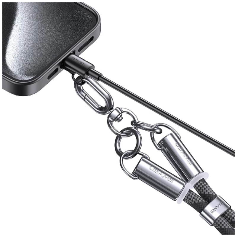 Дата кабель-шнурок Usams US-SJ746 Type-C to Lightning 30W (1.2m) – Black. Фото 5 из 7