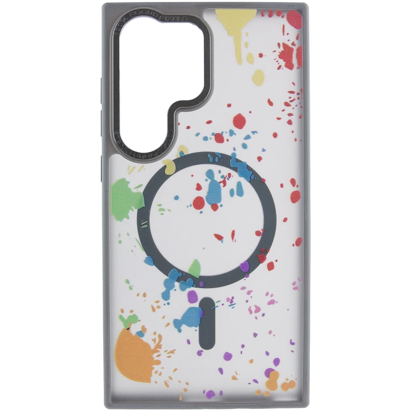 Чохол абстракція малювання з MagSafe на Samsung Galaxy S24 Ultra – Titanium grey. Фото 4 з 7