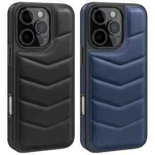 Кожаная накладка Пуховик из Magnetic Safe для Apple iPhone 16 Pro Max фото 1 Кожаная накладка Пуховик из Magnetic Safe для Apple iPhone 16 Pro Max фото 1 из 1