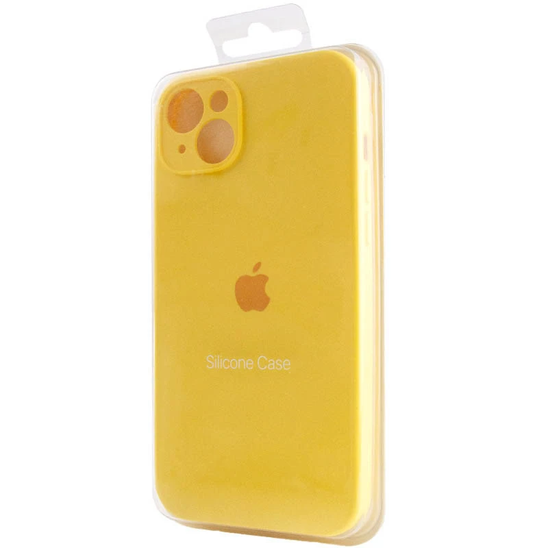 Чехол Silicone Case с защитой камеры для Apple iPhone 15 (6.1") – Желтый / Yellow. Фото 14 из 14