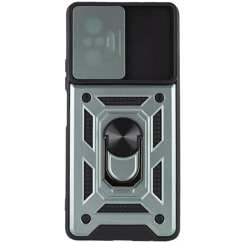 Удароміцний чохол Ummi Camshield Serge Ring (in box) для Xiaomi Redmi Note 10 Pro – Зелений / Green. Фото 4 з 7