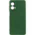 Кольоровий силіконовий чохол GETMAN із закритою камерою для Motorola Moto G24 – Зелений / Dark green. Фото 1 з 5