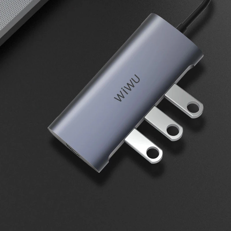 Переходник HUB WIWU Alpha 831HRT – Grey. Фото 5 из 5