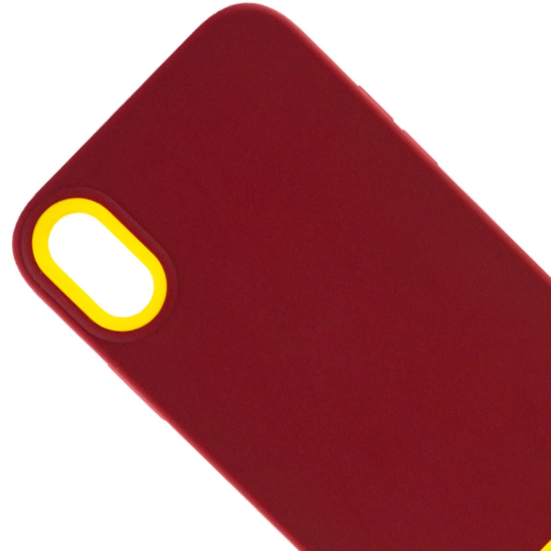 Двоколірний чохол Bichromatic на Apple iPhone XR (6.1") – Brown burgundy / Yellow. Фото 3 з 5
