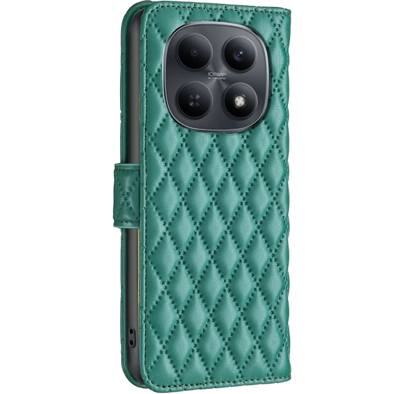 Кожаный чехол-книжка Sweet Line для Xiaomi Redmi Note 15 4G/5G (EU) – Green. Фото 2 из 4