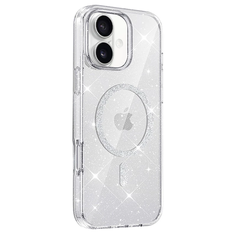 Чохол з блискітками та MagFit на Apple iPhone 16 – Clear. Фото 2 з 2