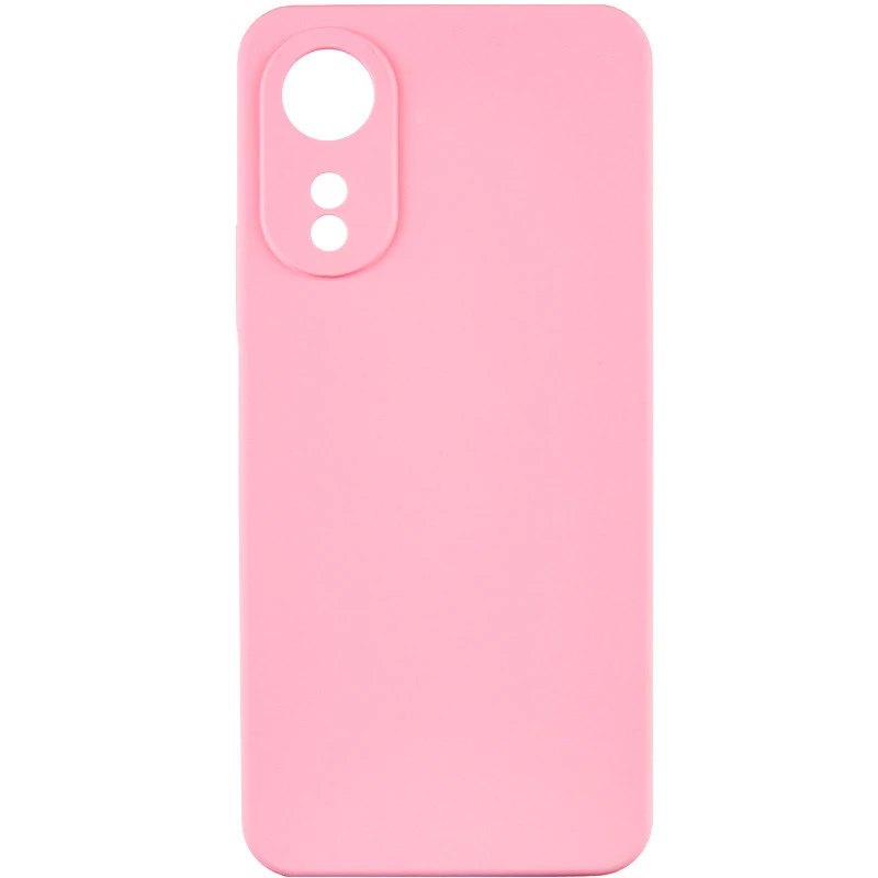 Кольоровий силіконовий чохол GETMAN із закритою камерою для Oppo A78 4G – Рожевий / Pink. Фото 1 з 1