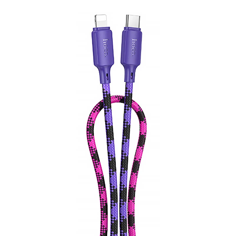 Дата кабель Hoco X116 Meridian Type-C to Lightning 27W (1m) – Gradient Purple Mix. Фото 2 з 7