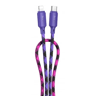 Дата кабель Hoco X116 Meridian Type-C to Lightning 27W (1m) — Gradient Purple Mix