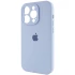 Чехол Silicone Case с защитой камеры для Apple iPhone 15 Pro (6.1") – Голубой / Lilac Blue. Фото 3 из 6