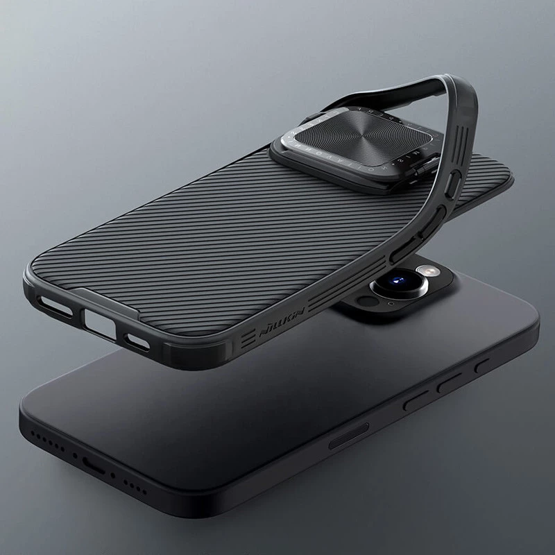 Чохол Silicone Nillkin LensWing Prop Magnetic для Apple iPhone 16 Pro – Чорний / Black. Фото 23 з 24