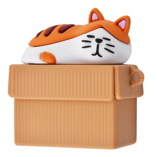 Силиконовый футляр Sleeping Cat для наушников Airpods фото 1 из 6
