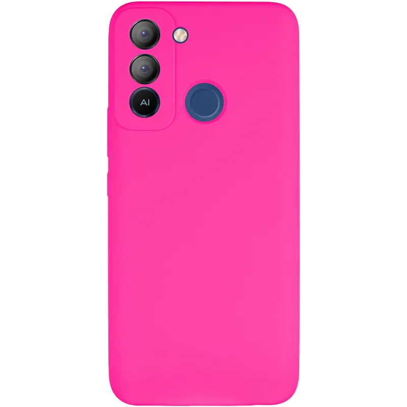 Чехол Silicone Case Lakshmi Premium з закритою камерою на TECNO Pop 5 LTE – Розовый / Barbie pink. Фото 3 из 8