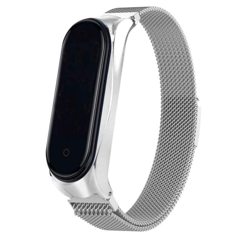 

Ремешок Milanese Loop Design для Xiaomi Mi Band 3/4 (Серебряный), Срібний