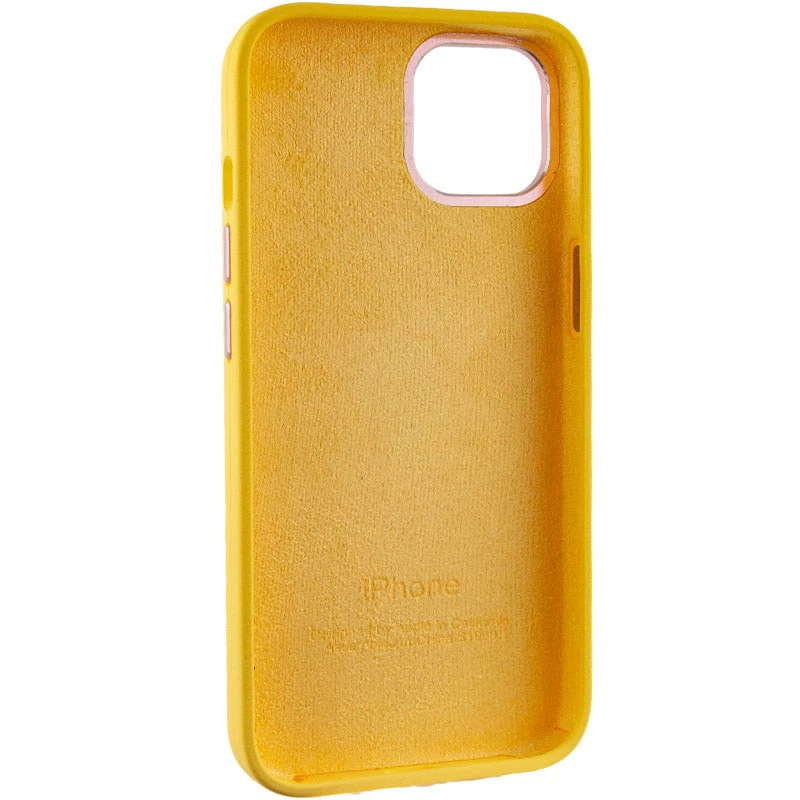 Чохол Silicone Case з металевими кнопками на Apple iPhone 12 (6.1") – Жовтий / Sunglow. Фото 7 з 9