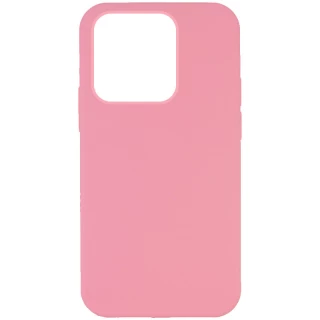 Чехол с закрытым низом Silicone Case для Apple iPhone 14 Pro Max (6.7") — Розовый / Light pink