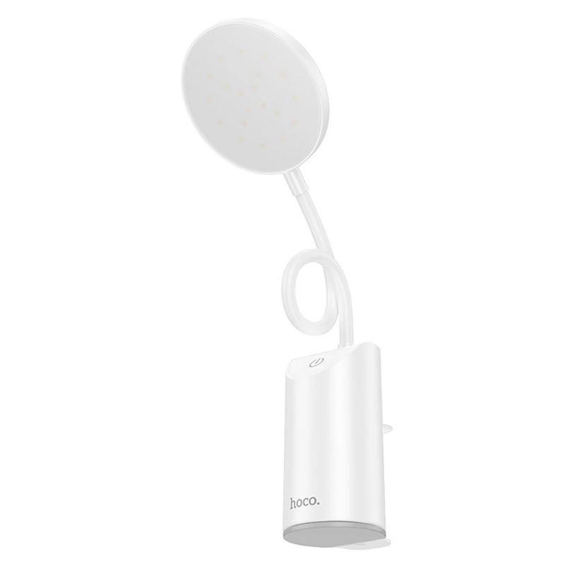 Настільна LED лампа Hoco HX10 Clip table lamp (1200mAh) – White. Фото 8 з 8